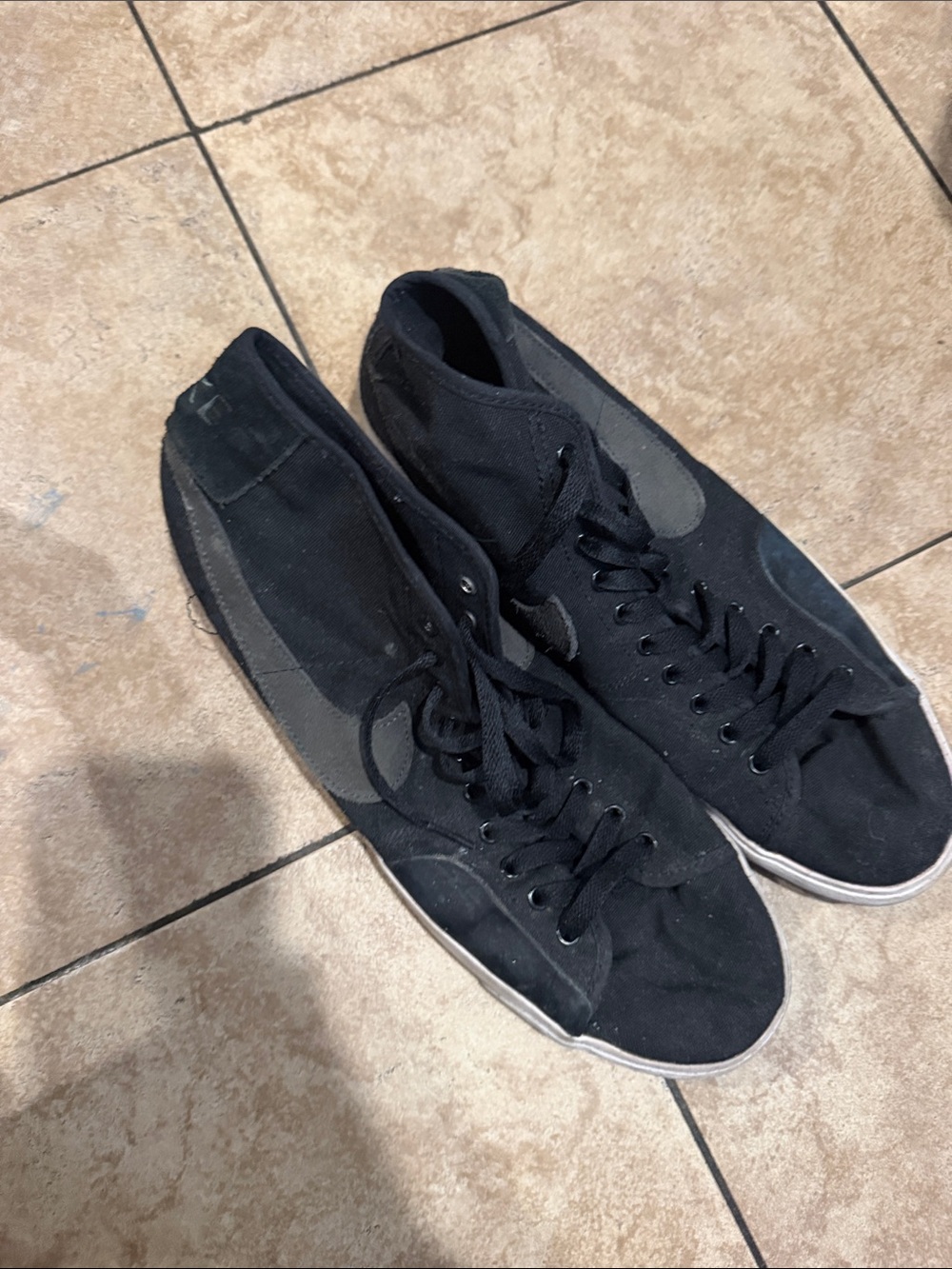 Nike Black High-Top Canvas Sneakers